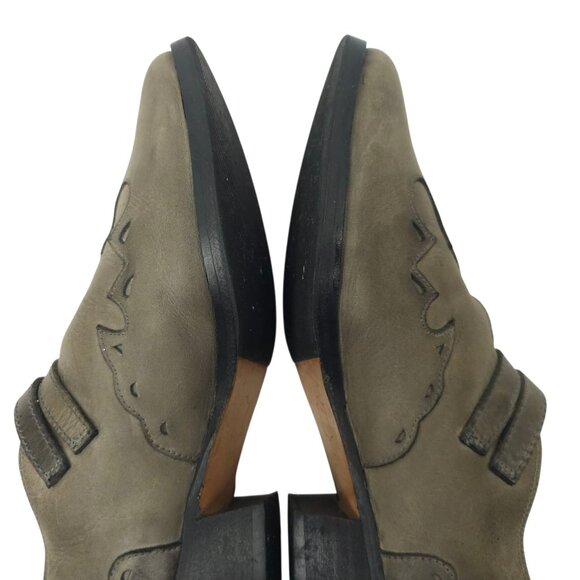 Free People Monument Western Ankle Bootie US 8.5 EU 39 Leather Double Buckle - Picture 13 of 16